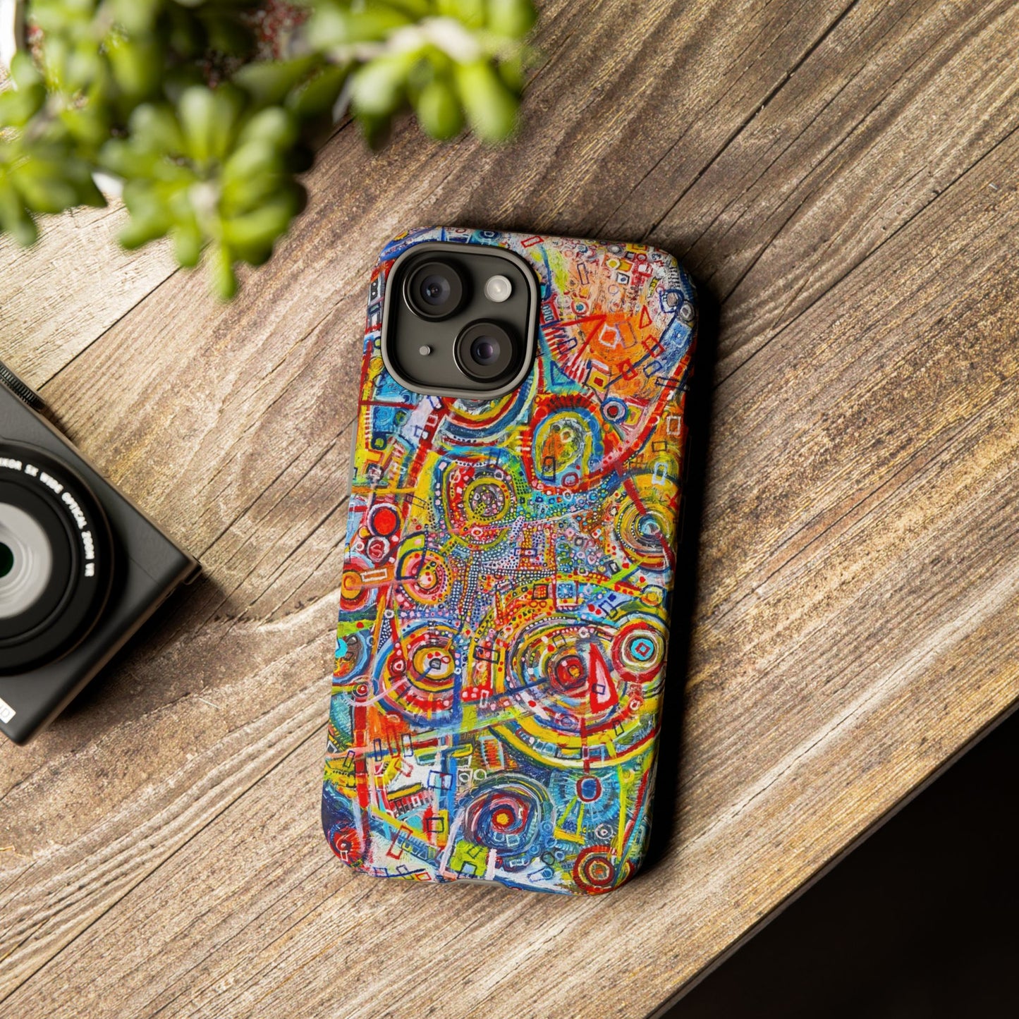 Phone Case with the "Life of Plants COD3" Painting