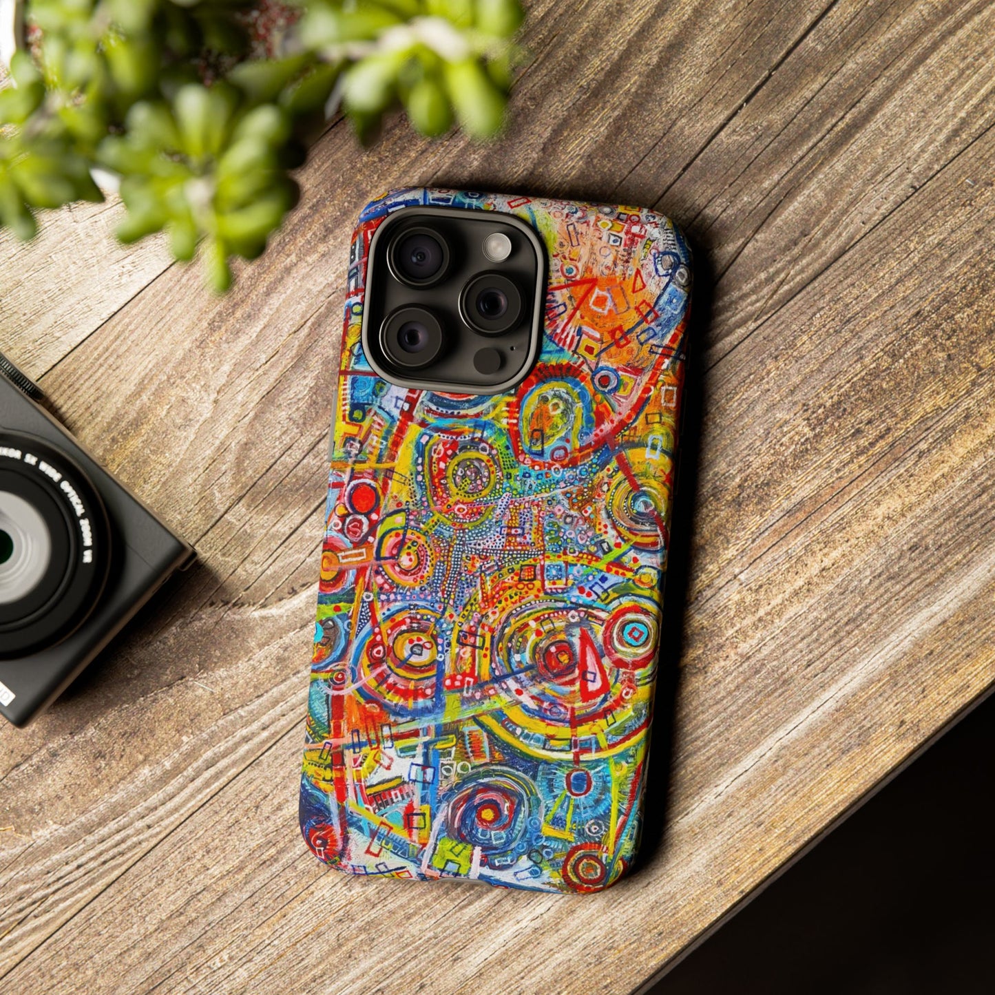 Phone Case with the "Life of Plants COD3" Painting
