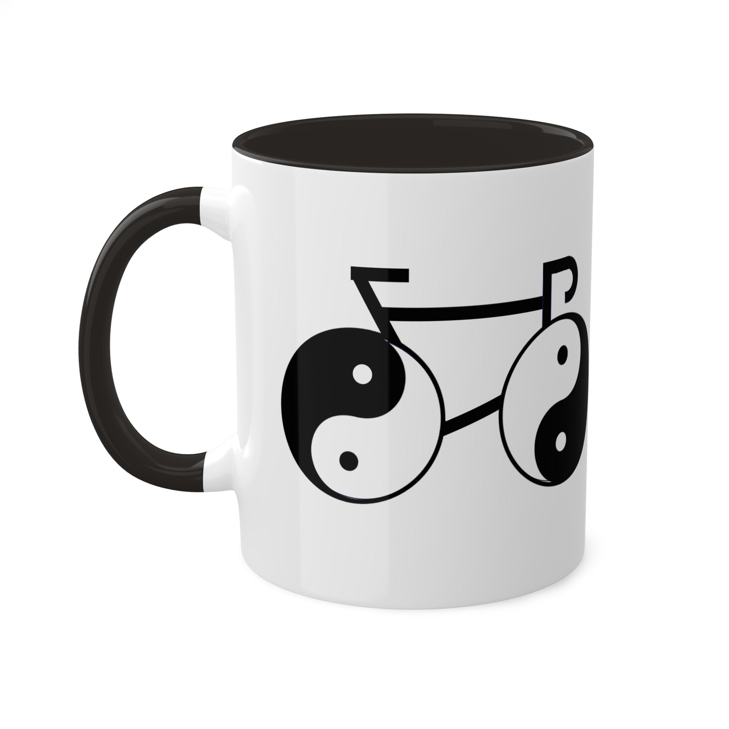 Mug with Yinyang Cycling Design
