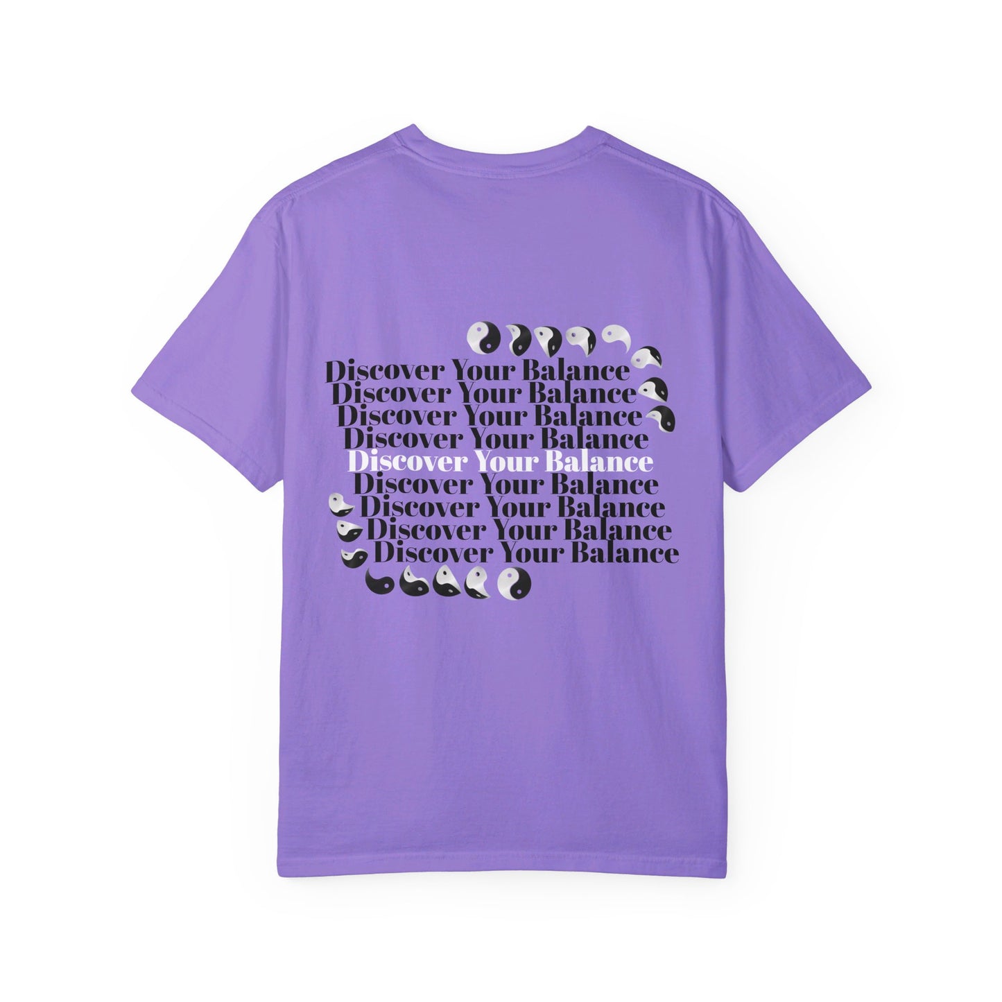 T-Shirt "Discover Your Balance" with the Transforming Yinyang