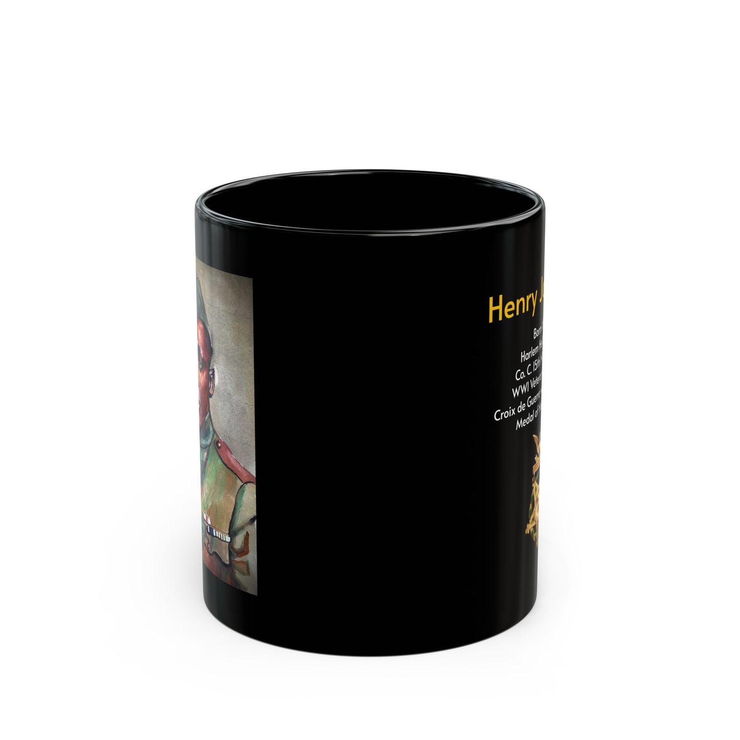 Mug with Henry Johnson, WWI Hero from the Harlem Hellfighters, Medal of Honor Winner