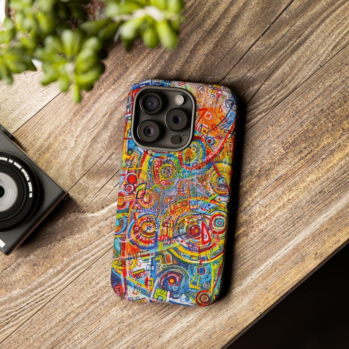 Phone Case with the "Life of Plants COD3" Painting