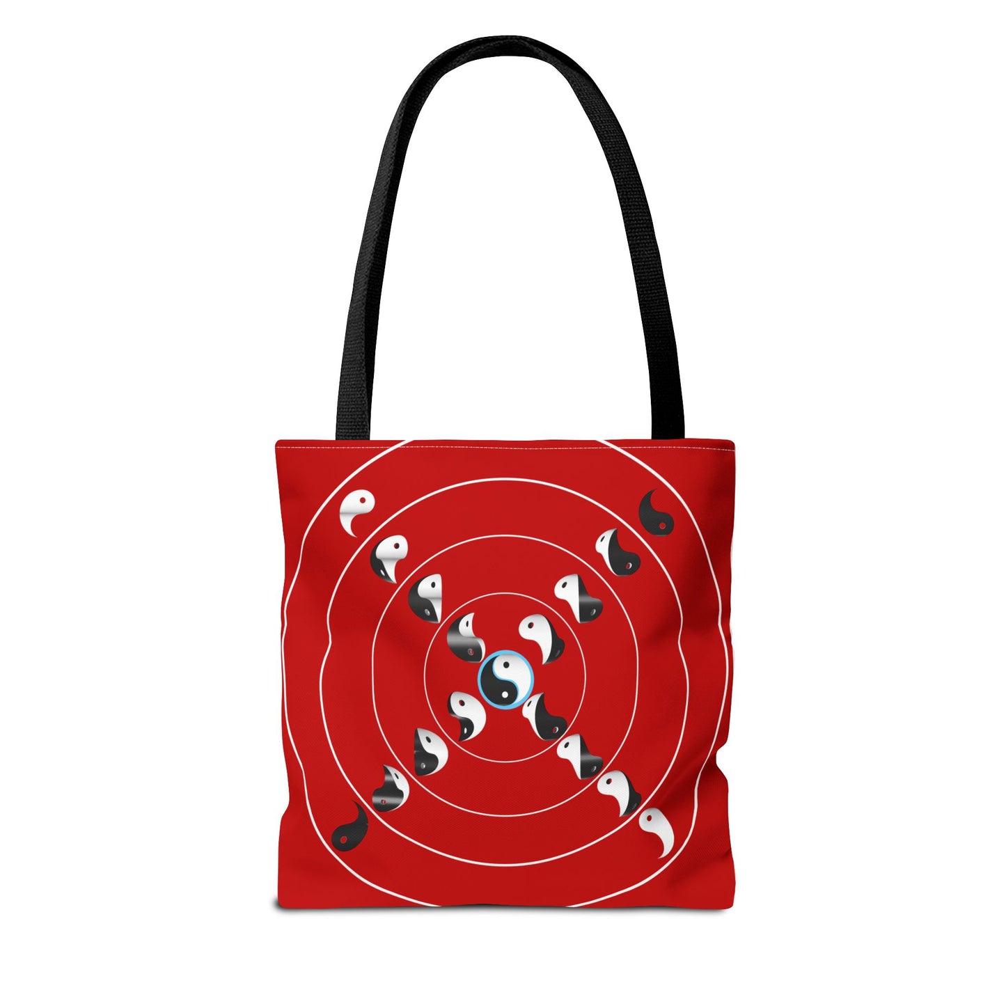 Transforming Yin-Yang on a Target Pattern with Life Balance in the Middle, Tote Bag