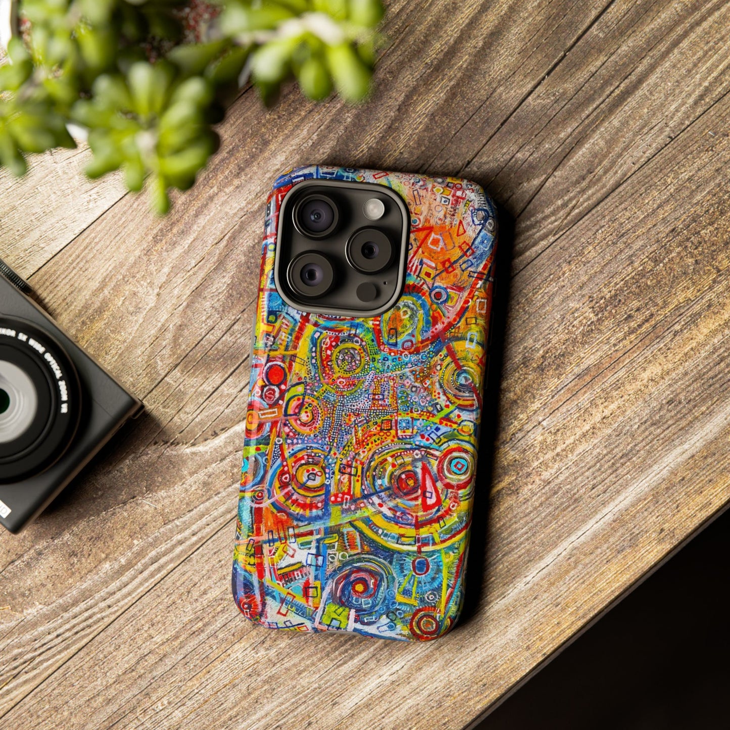 Phone Case with the "Life of Plants COD3" Painting