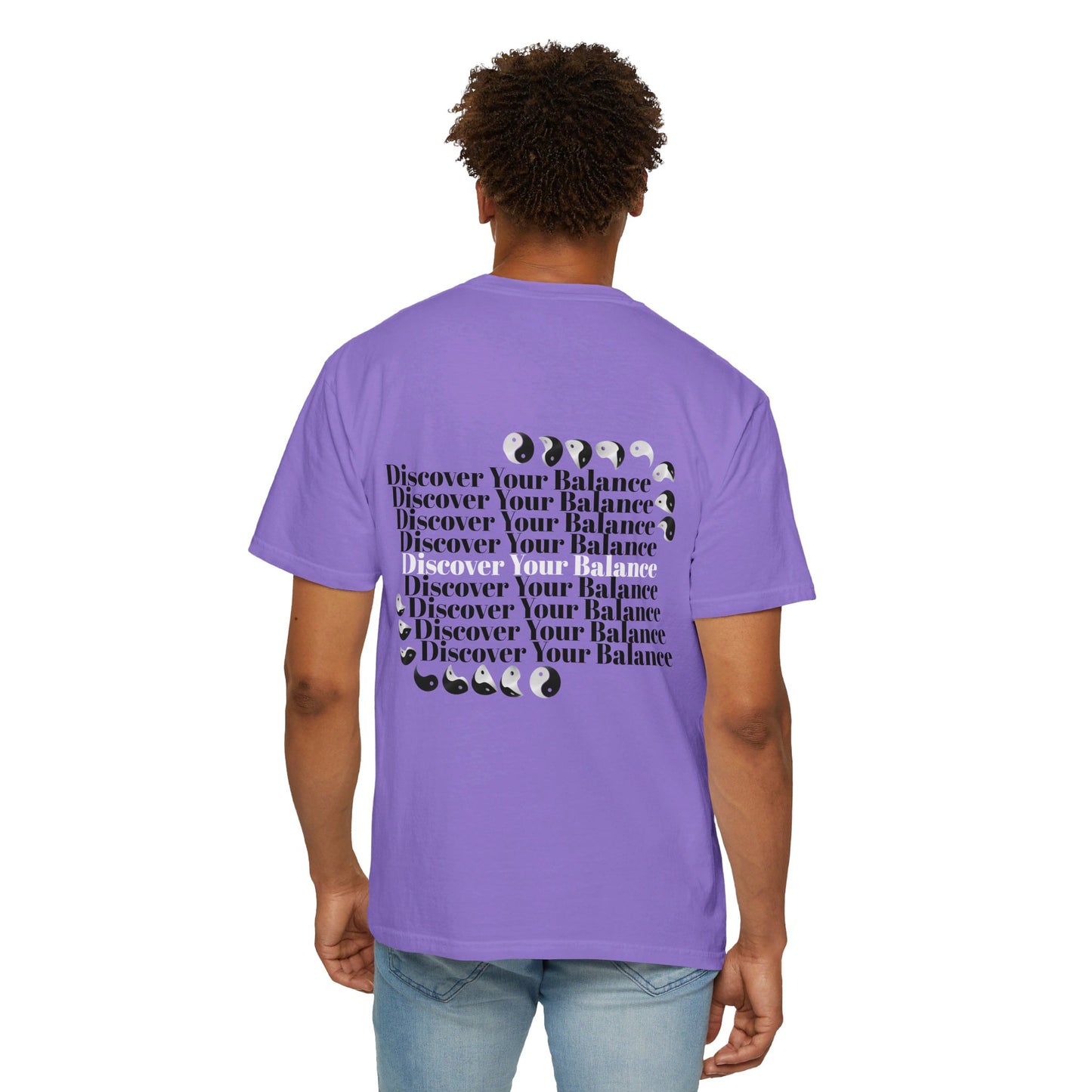 T-Shirt "Discover Your Balance" with the Transforming Yinyang