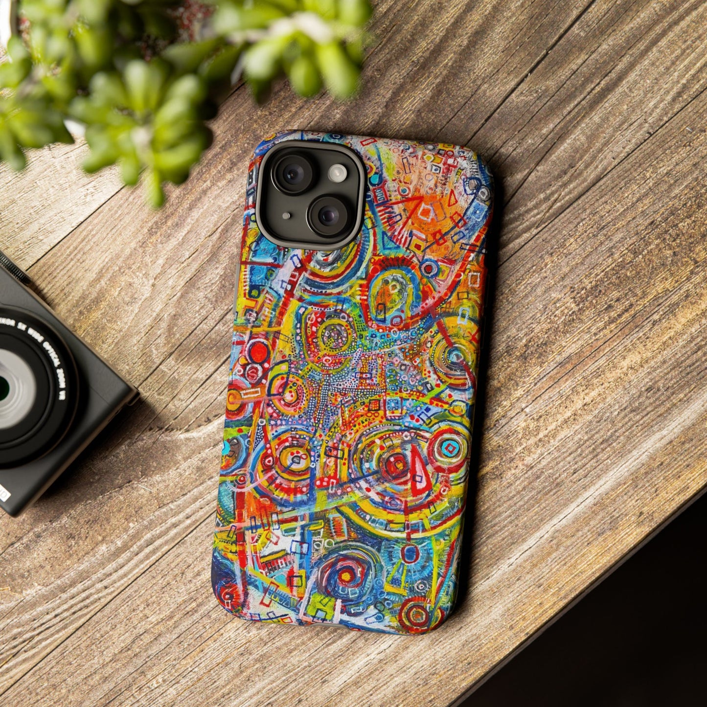 Phone Case with the "Life of Plants COD3" Painting