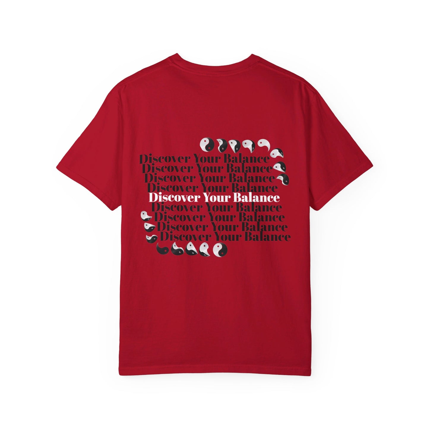 T-Shirt "Discover Your Balance" with the Transforming Yinyang