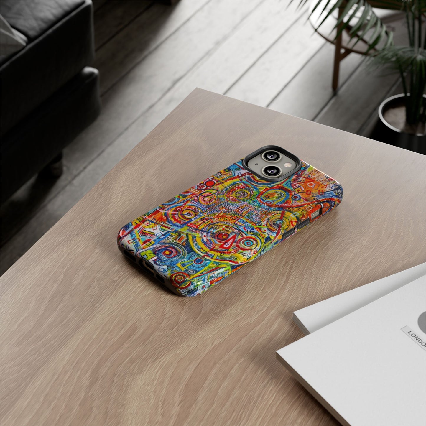 Phone Case with the "Life of Plants COD3" Painting