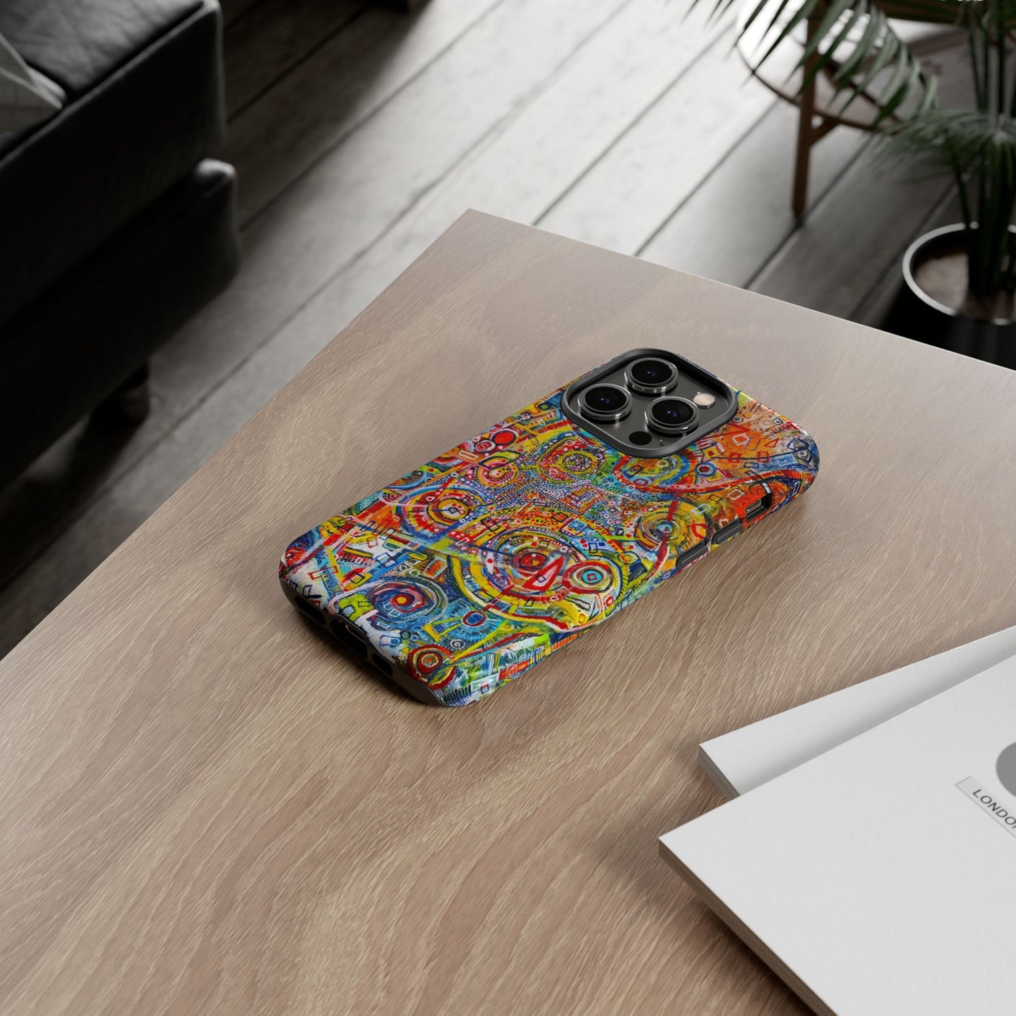 Phone Case with the "Life of Plants COD3" Painting