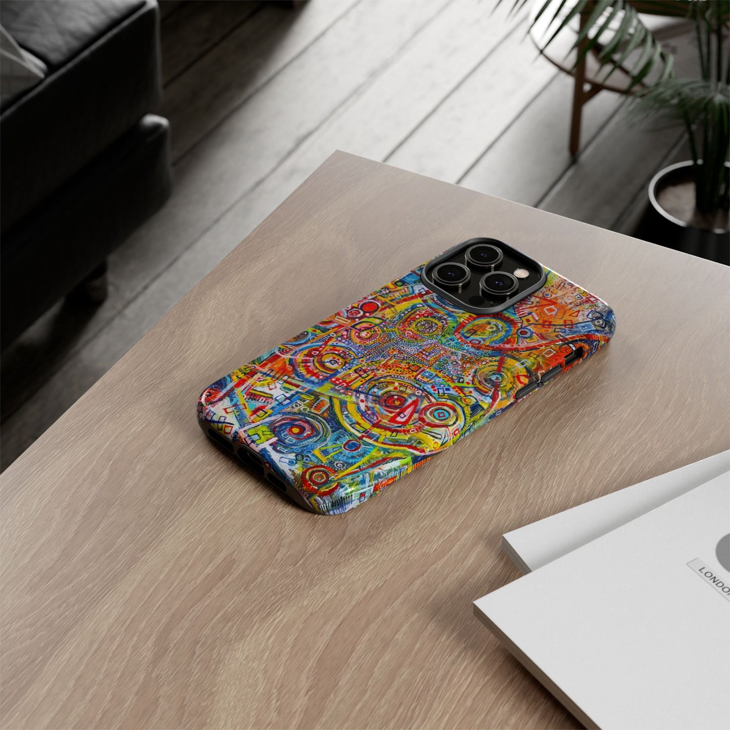 Phone Case with the "Life of Plants COD3" Painting