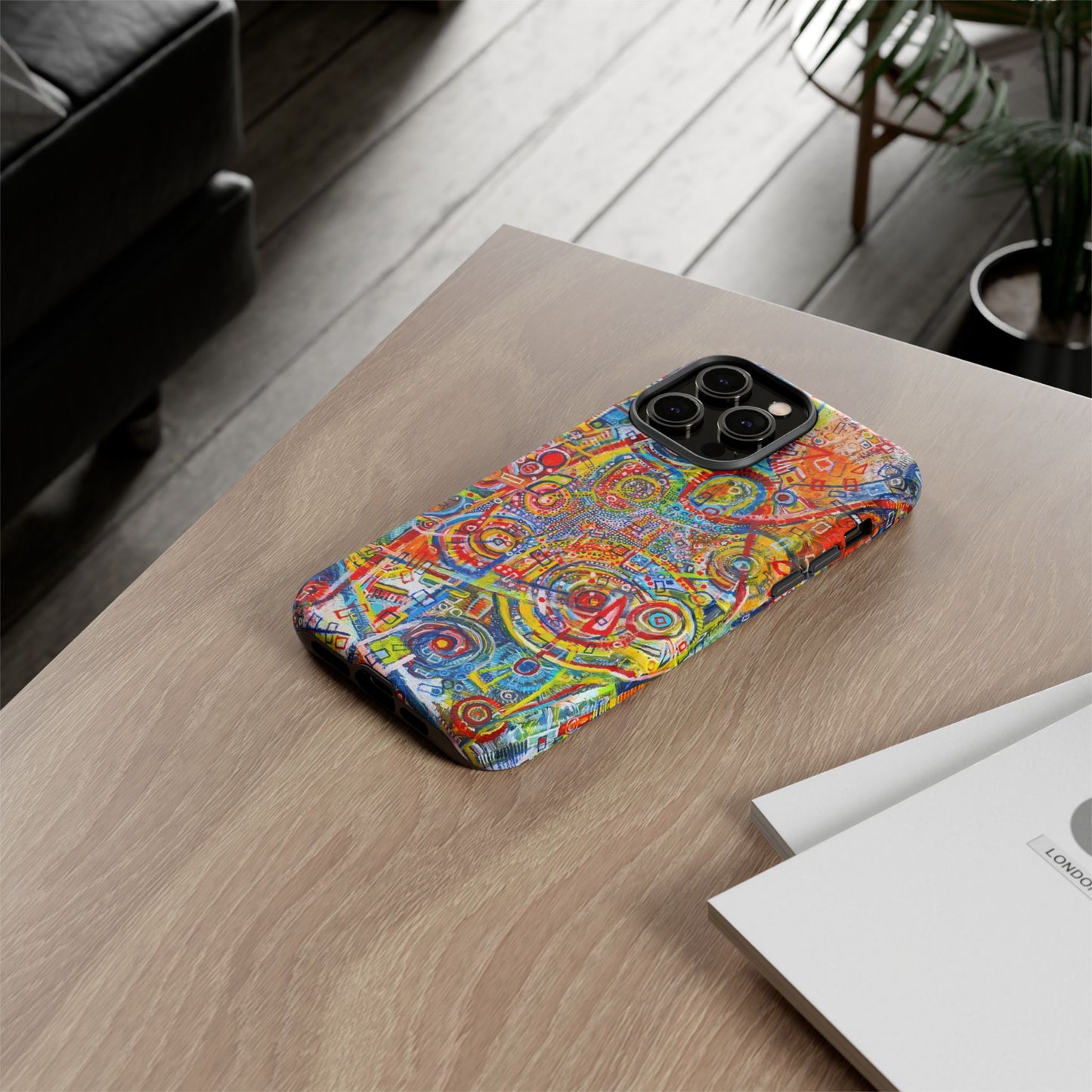 Phone Case with the "Life of Plants COD3" Painting