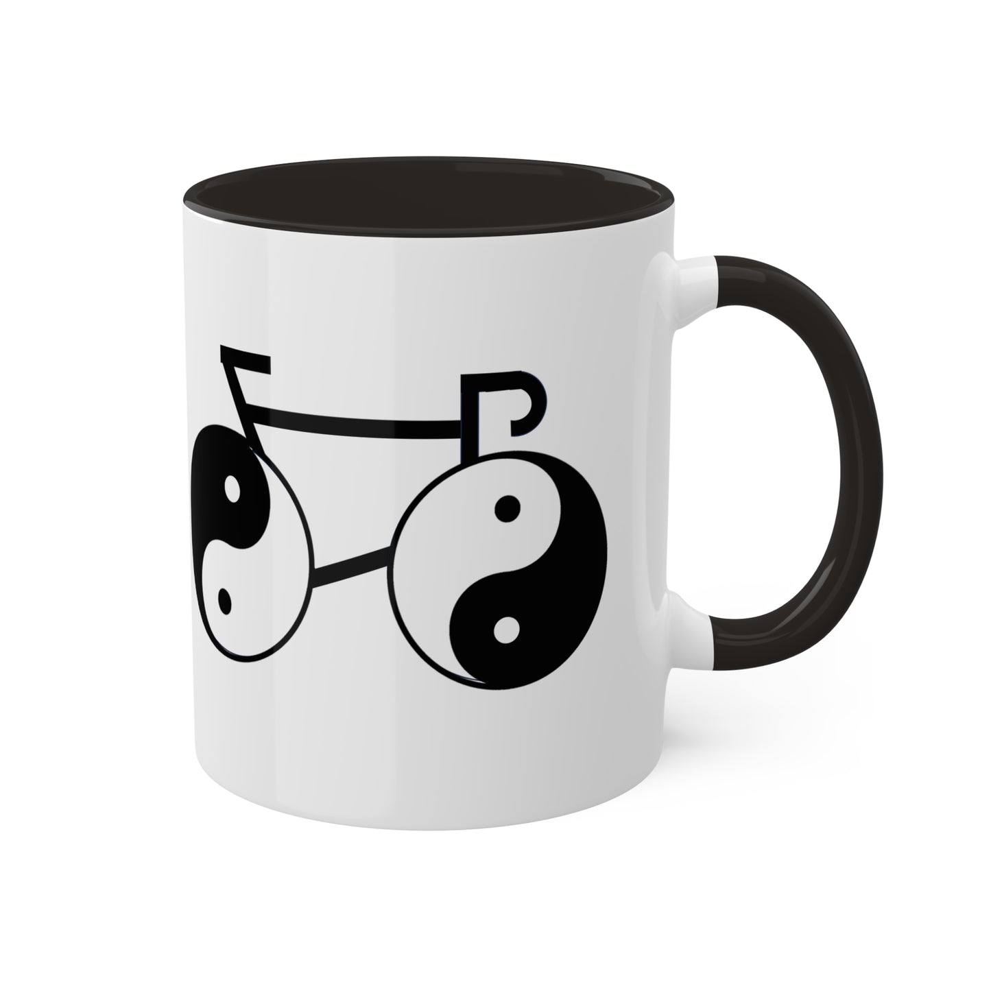 Mug with Yinyang Cycling Design