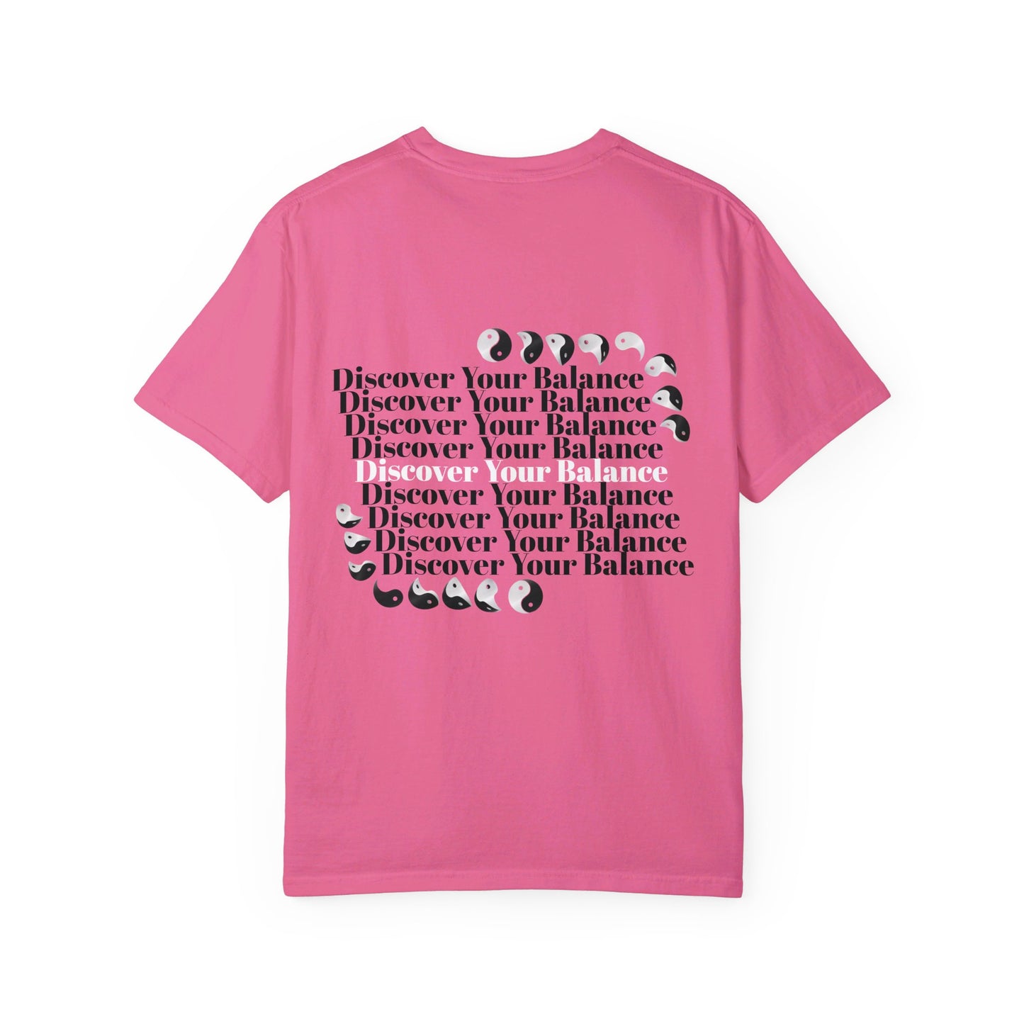 T-Shirt "Discover Your Balance" with the Transforming Yinyang