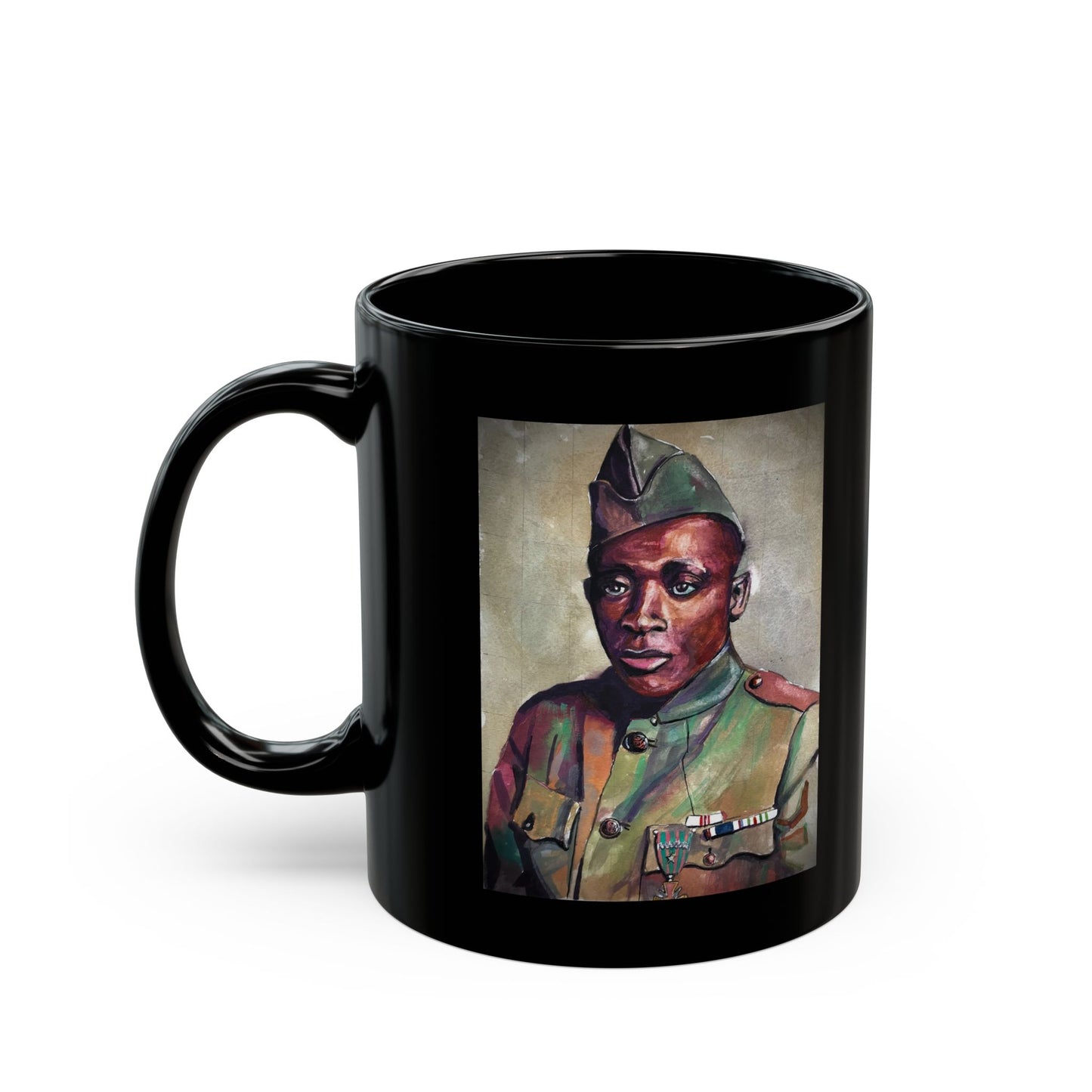 Mug with Henry Johnson, WWI Hero from the Harlem Hellfighters, Medal of Honor Winner