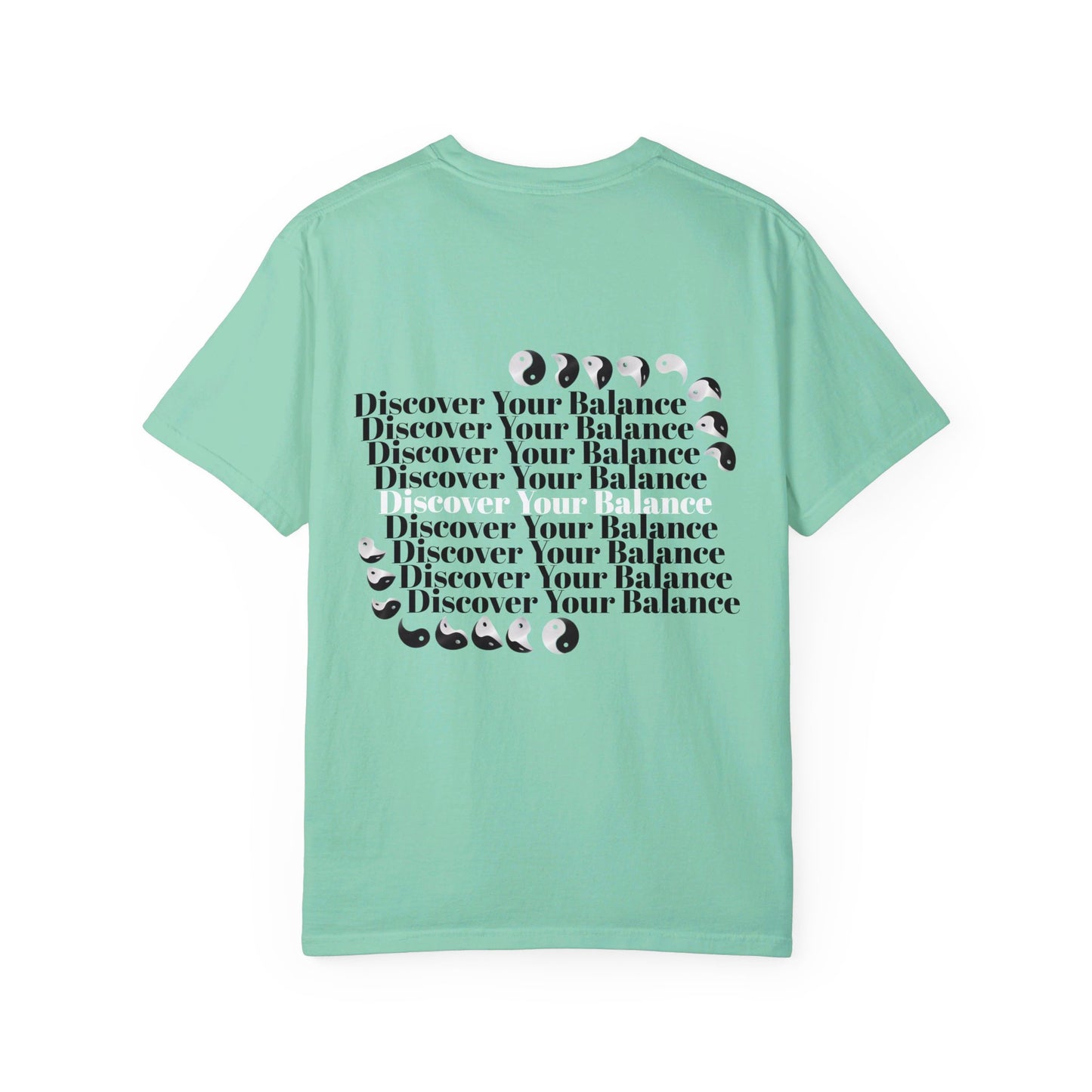 T-Shirt "Discover Your Balance" with the Transforming Yinyang