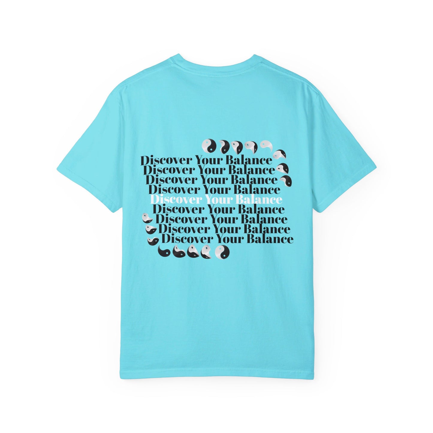 T-Shirt "Discover Your Balance" with the Transforming Yinyang