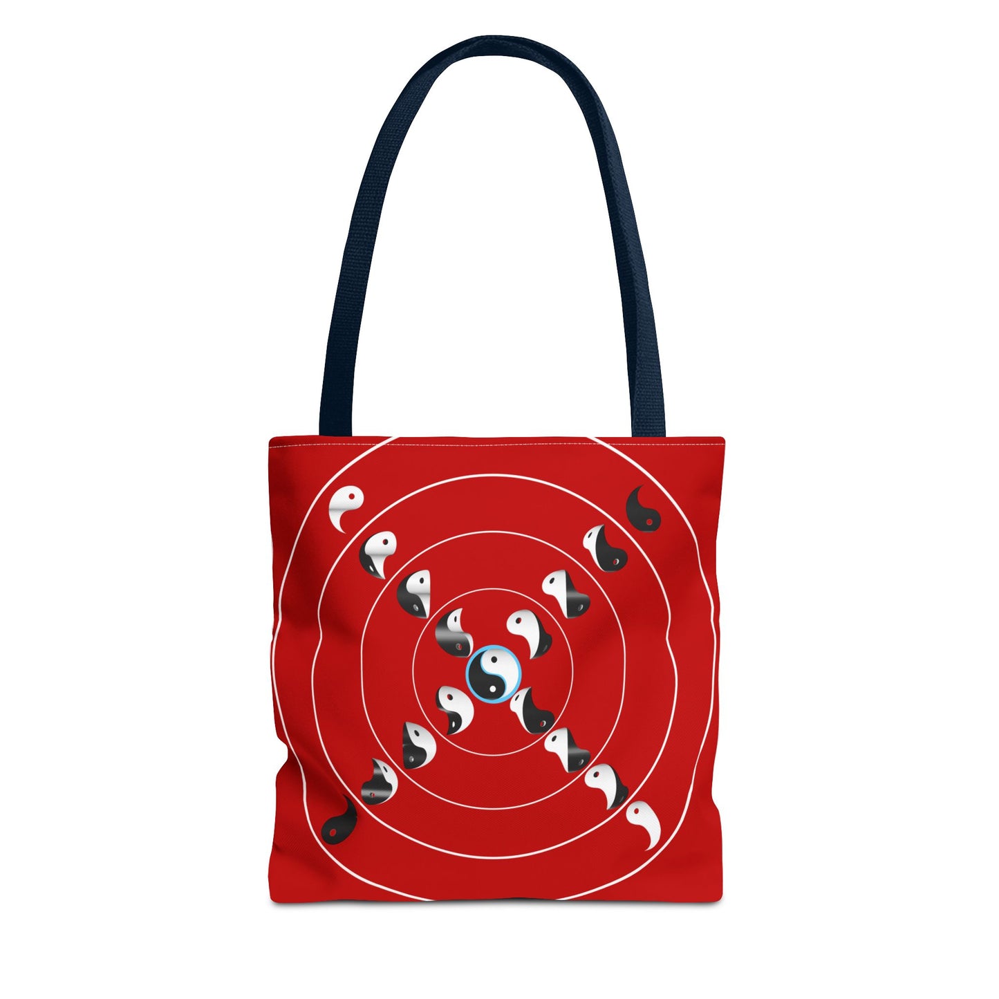 Transforming Yin-Yang on a Target Pattern with Life Balance in the Middle, Tote Bag