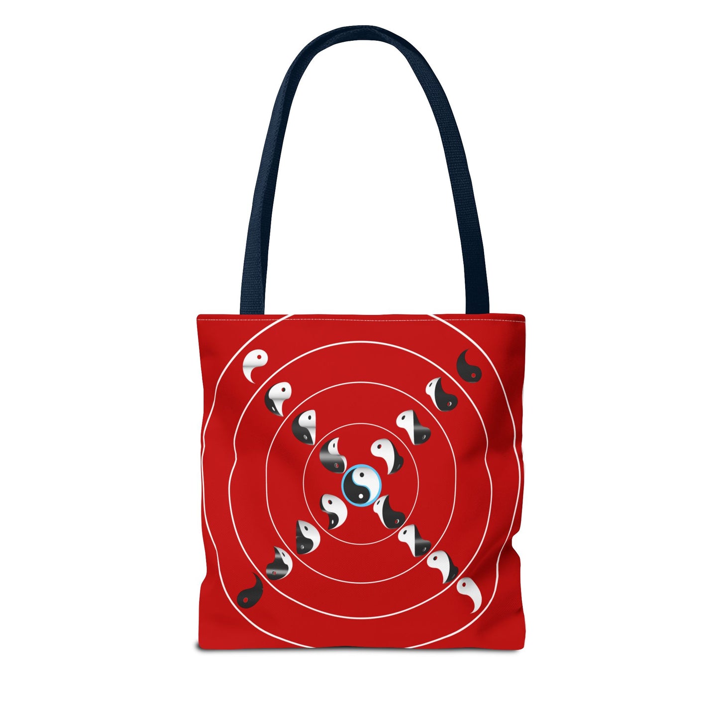 Transforming Yin-Yang on a Target Pattern with Life Balance in the Middle, Tote Bag