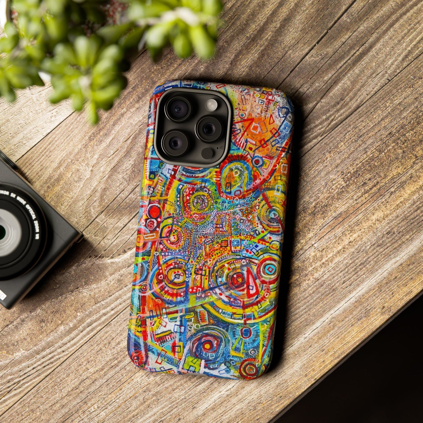 Phone Case with the "Life of Plants COD3" Painting