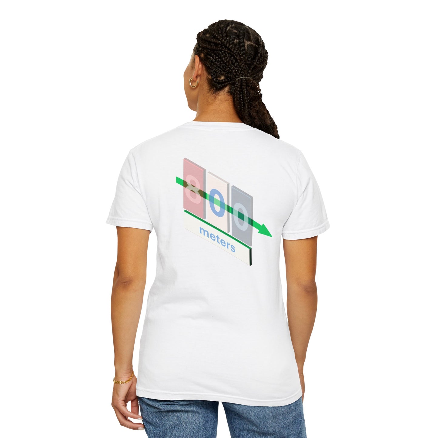 T-shirt with 800m Track Competitor Design