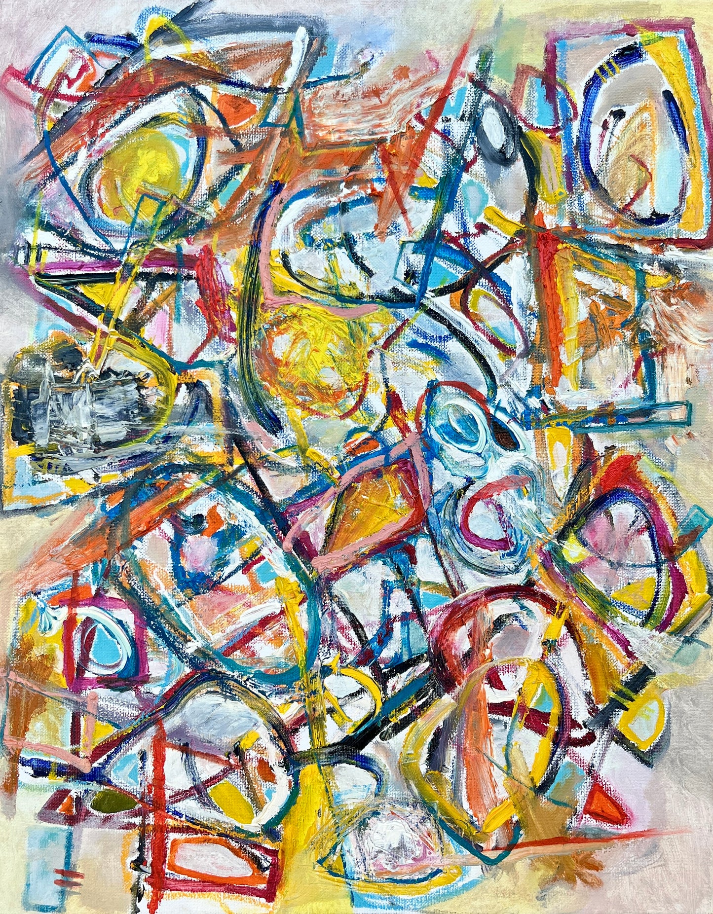 Original Art Abstract Painting, "Aphantasia"