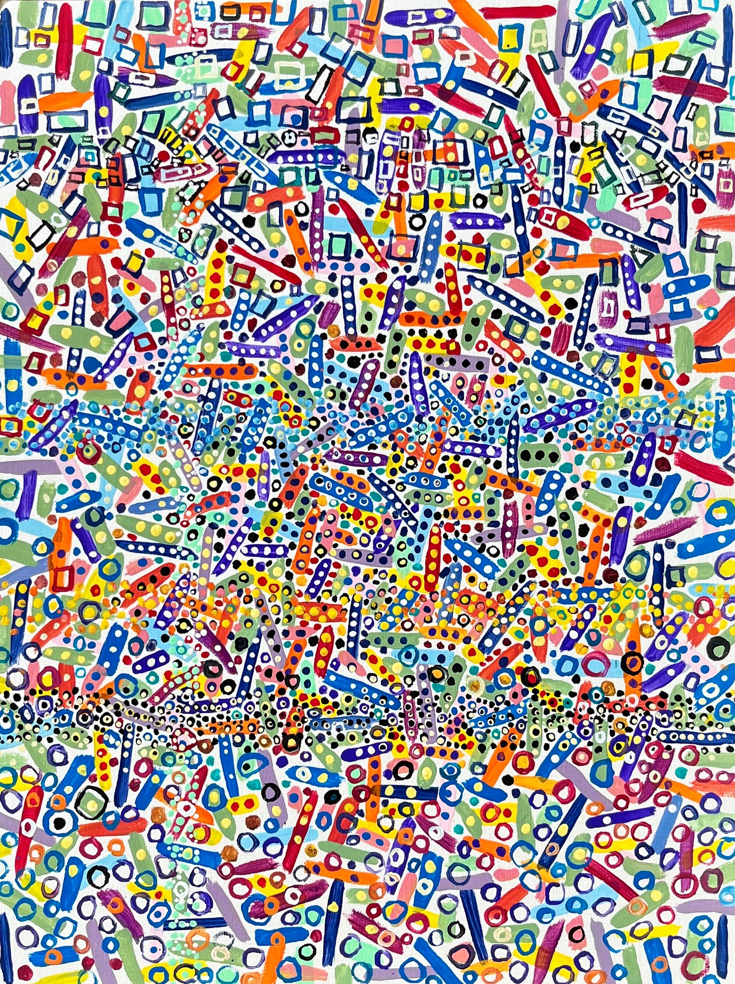 Original Art Abstract Painting - "Imbrications"