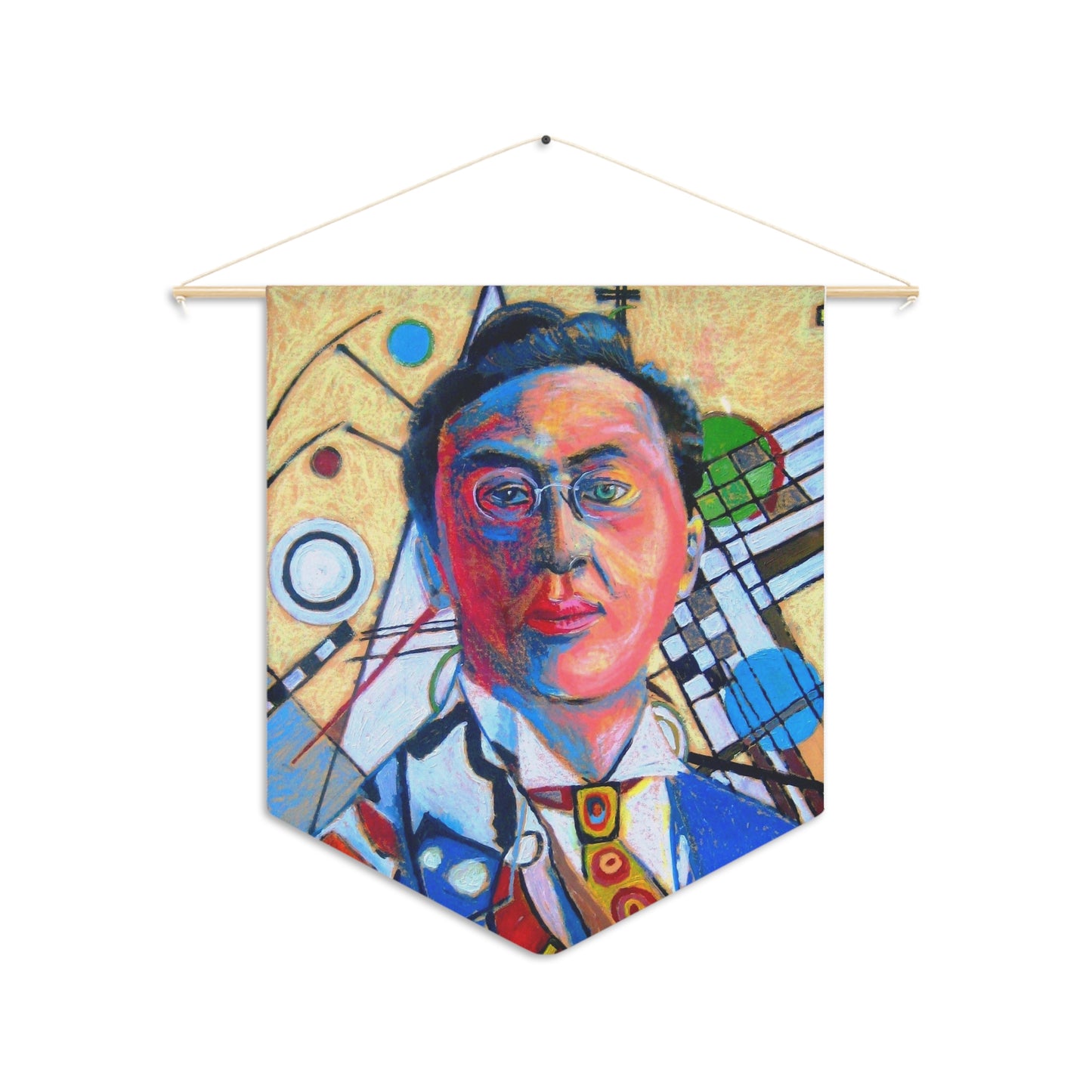 Pennant with Kandinsky portrait painting