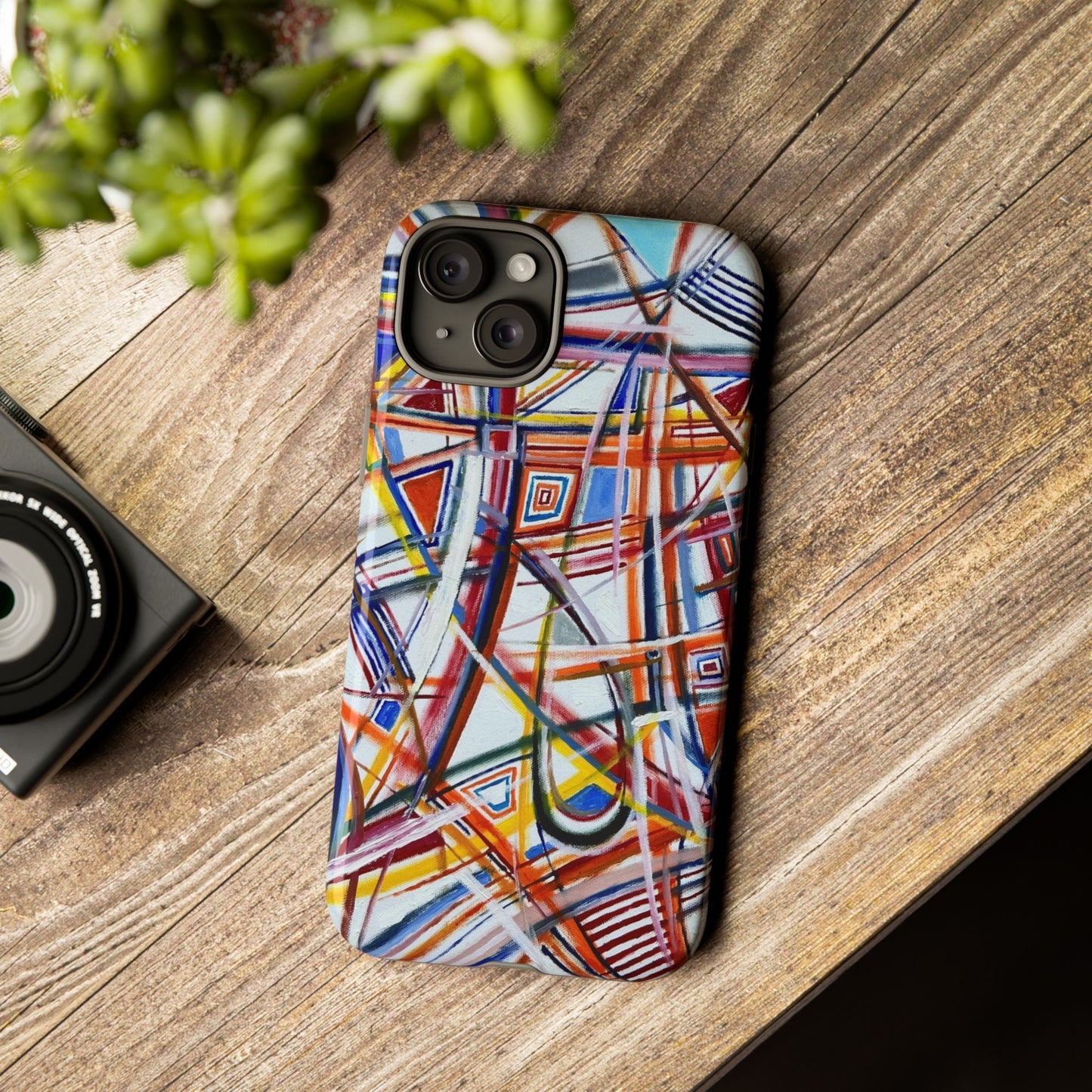 Phone Case with "Raceday at the Brickyard" painting design