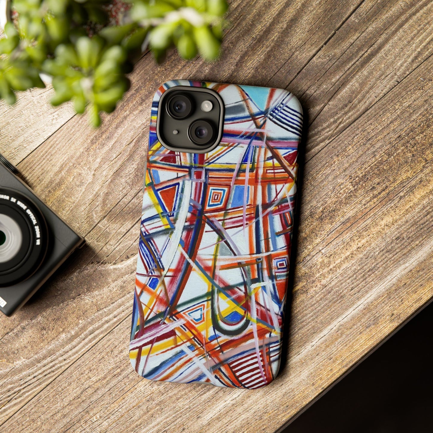 Phone Case with "Raceday at the Brickyard" painting design