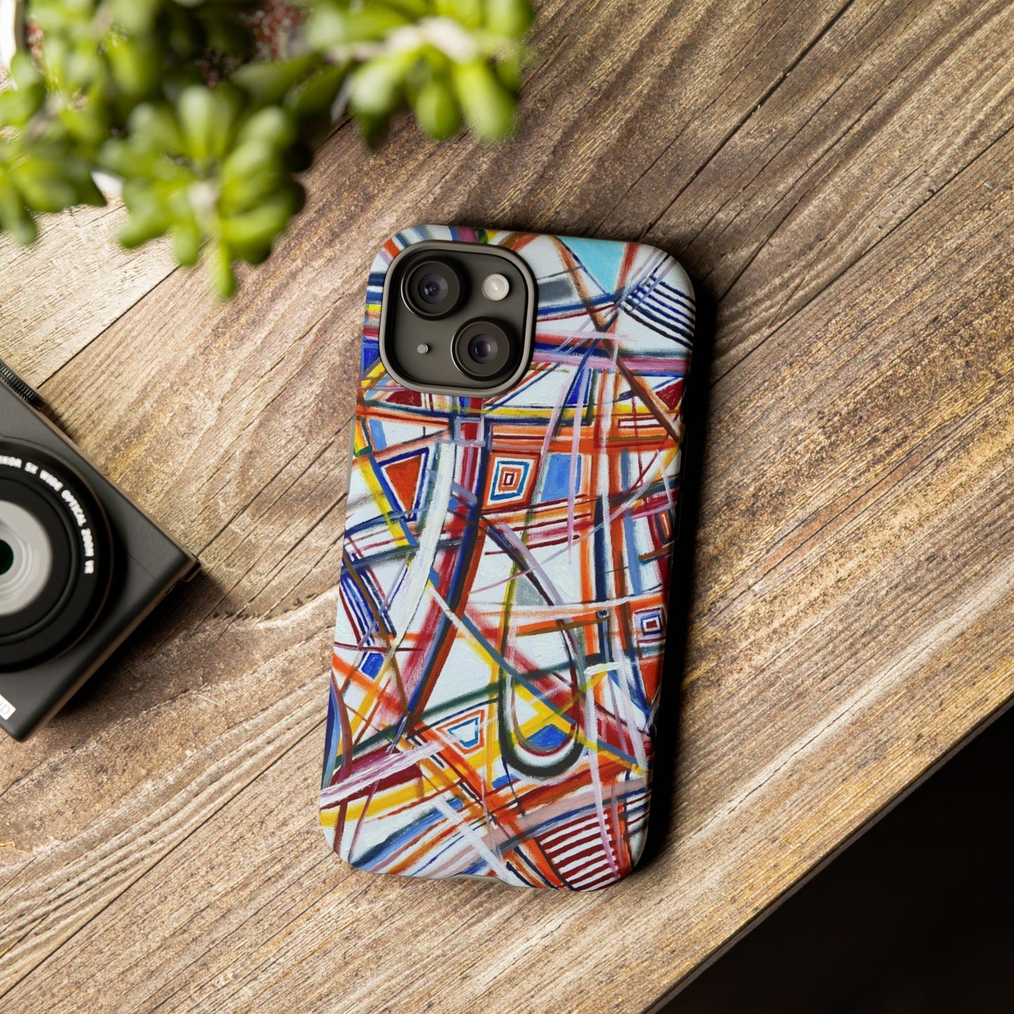 Phone Case with "Raceday at the Brickyard" painting design