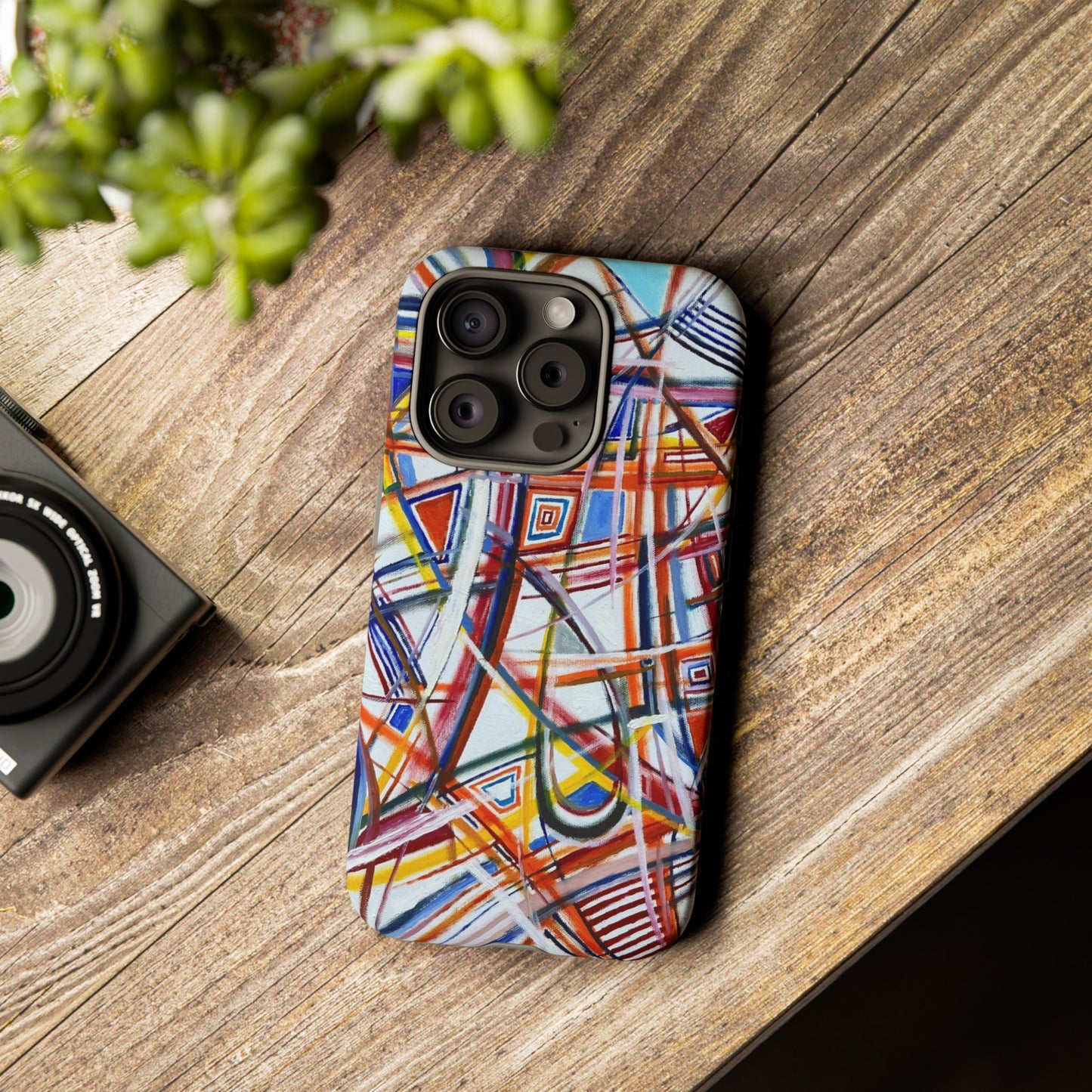 Phone Case with "Raceday at the Brickyard" painting design