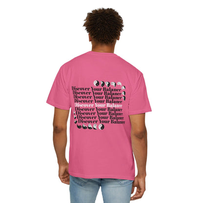 T-Shirt "Discover Your Balance" with the Transforming Yinyang