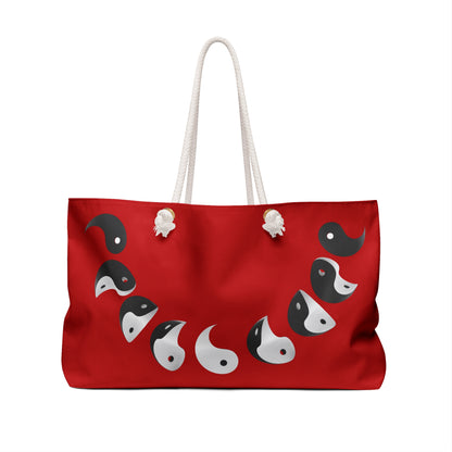Bag with Red Transforming Yinyang Design