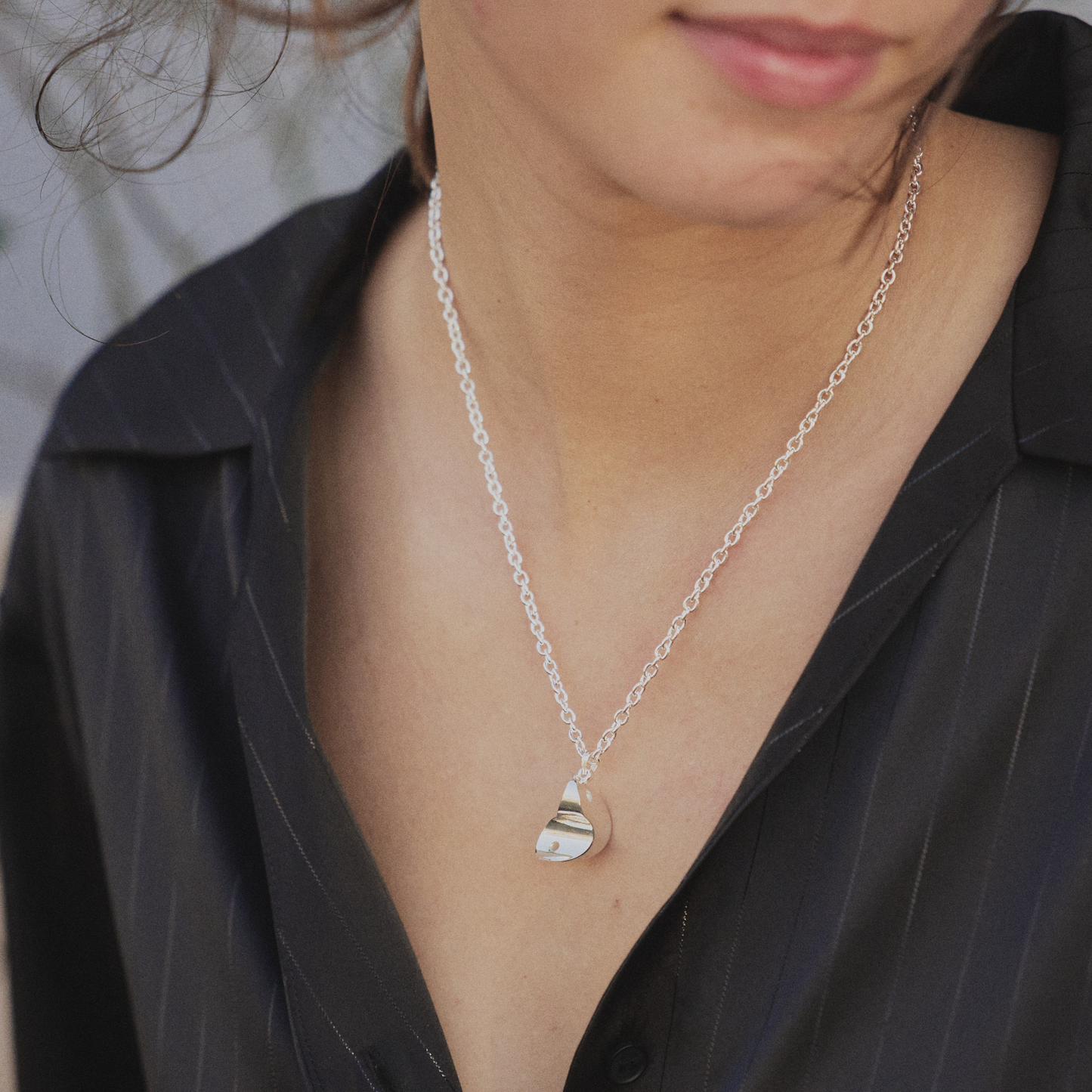 3D Yin-Yang Hand-Crafted 100% Sterling Silver Necklace
