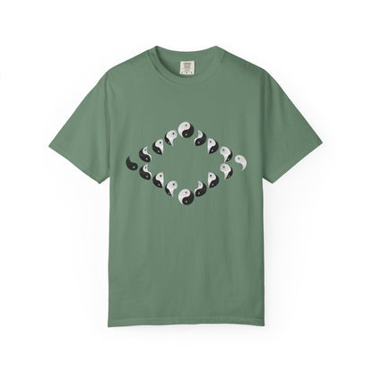 Shirt with Yinyang Phases in Diamond Shape