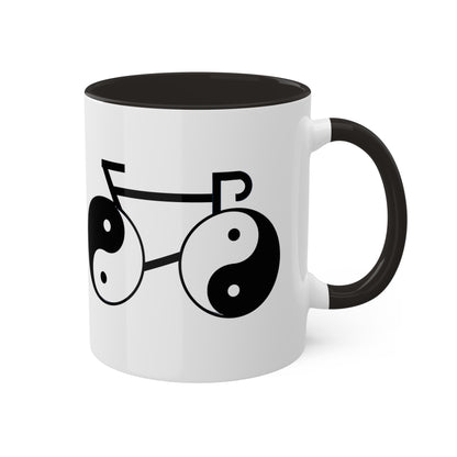 Mug with Yinyang Cycling Design