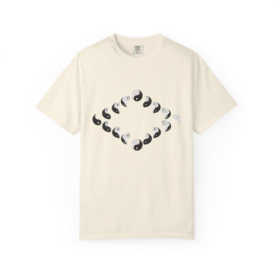 Shirt with Yinyang Phases in Diamond Shape