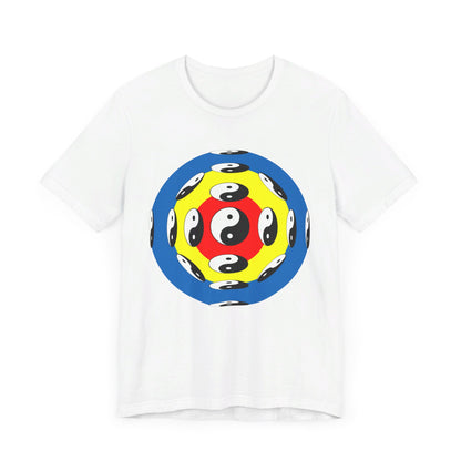 T-shirt with Colorful Circular Yinyang Design