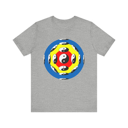 T-shirt with Colorful Circular Yinyang Design