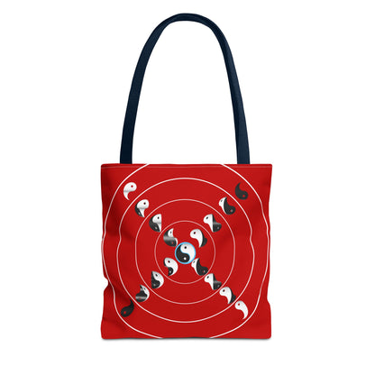 Transforming Yin-Yang on a Target Pattern with Life Balance in the Middle, Tote Bag