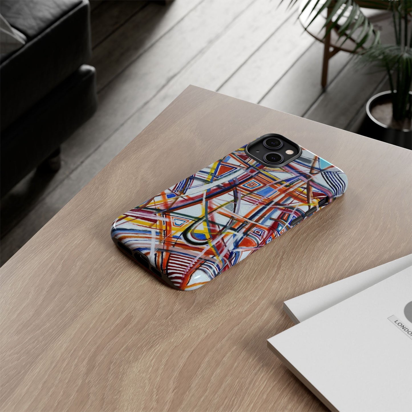 Phone Case with "Raceday at the Brickyard" painting design