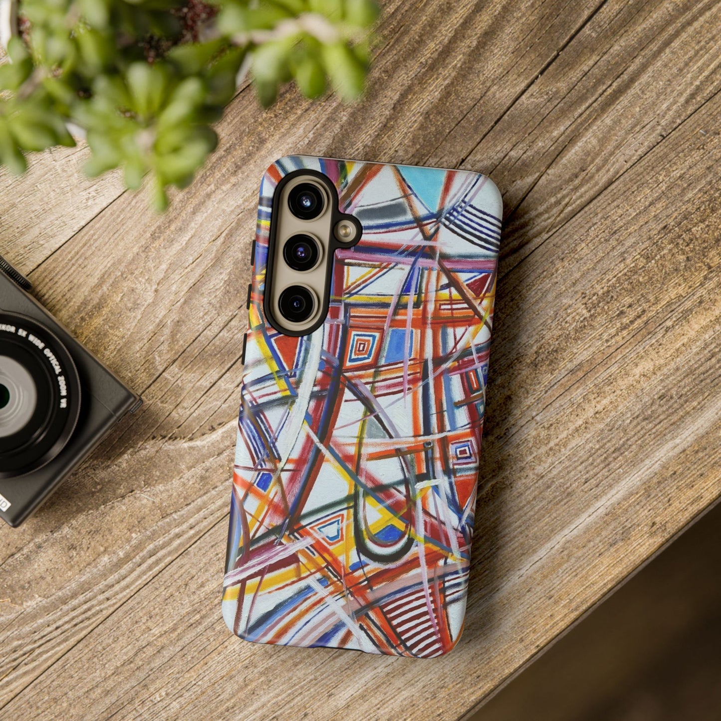 Phone Case with "Raceday at the Brickyard" painting design