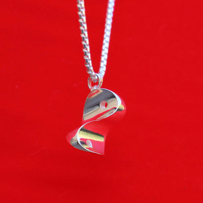 3D Yin-Yang Hand-Crafted 100% Sterling Silver Necklace