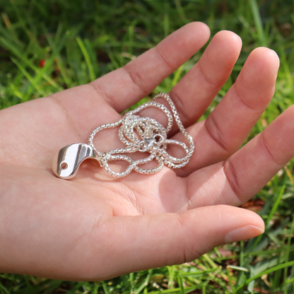 3D Yin-Yang Hand-Crafted 100% Sterling Silver Necklace