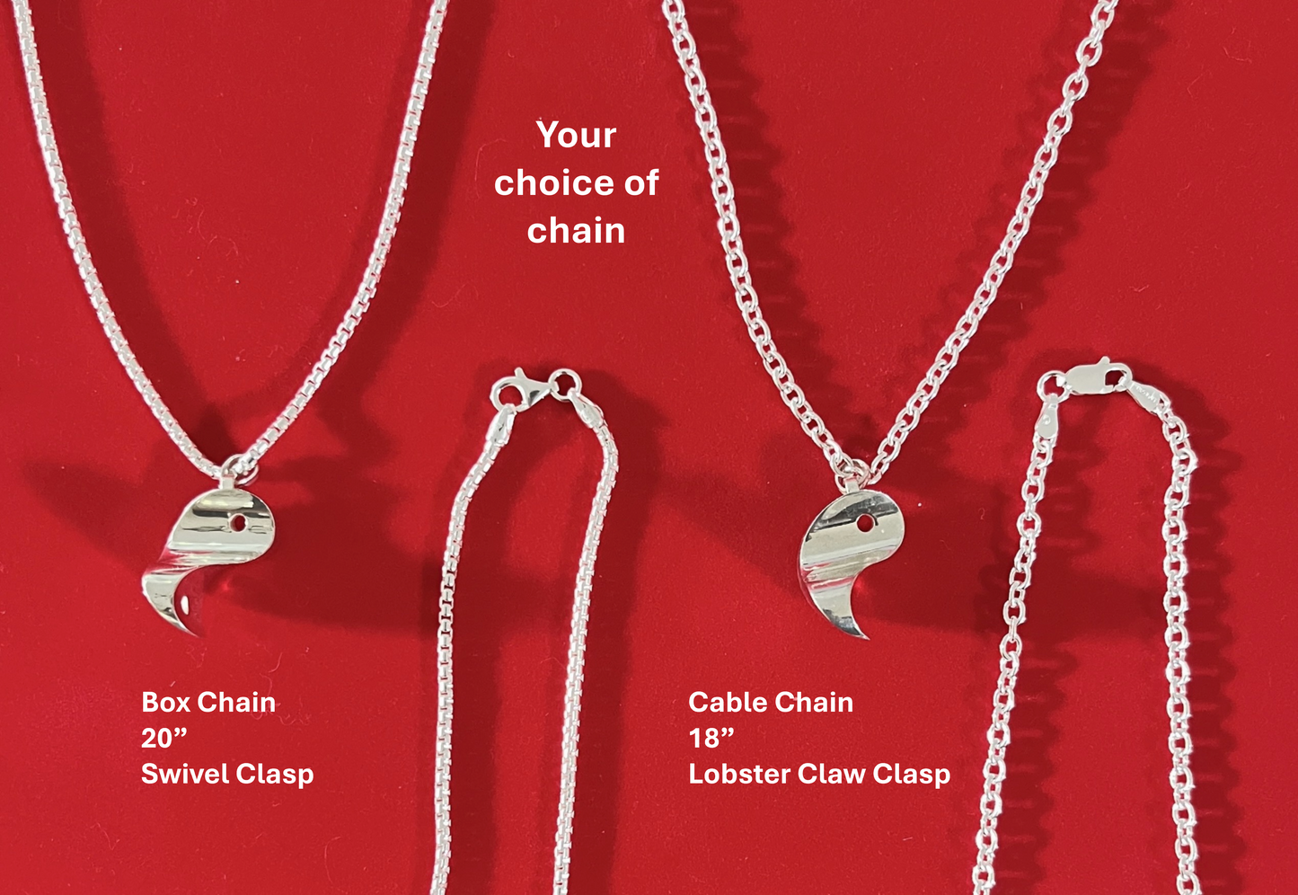 3D Yin-Yang Hand-Crafted 100% Sterling Silver Necklace