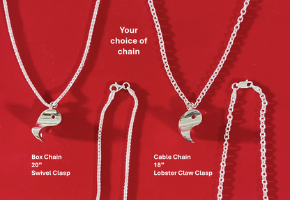 3D Yin-Yang Hand-Crafted 100% Sterling Silver Necklace